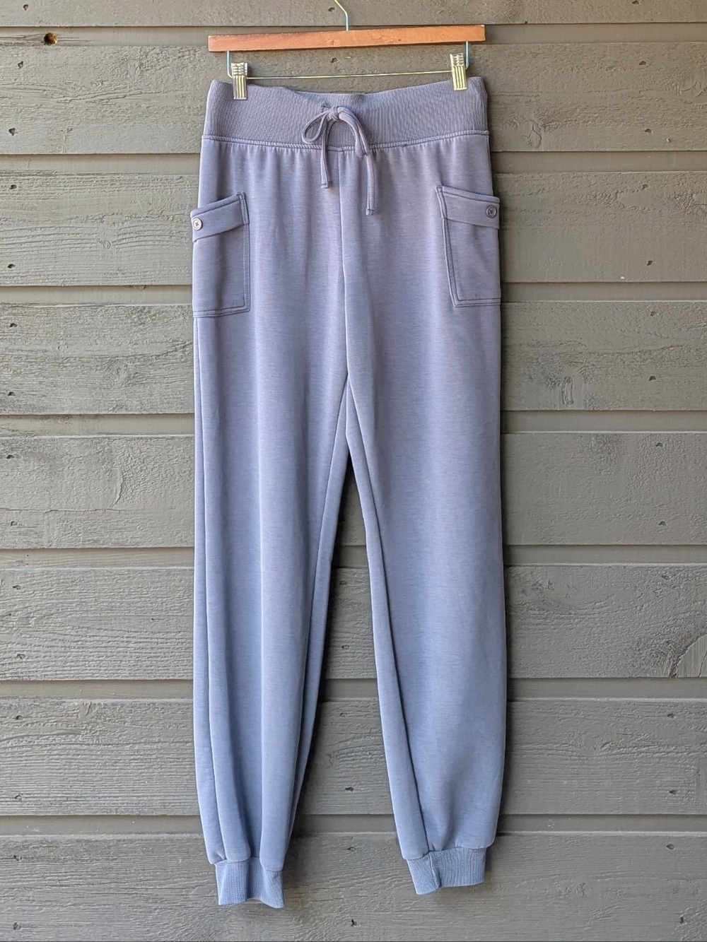 a new day Slate Blue Elastic Waist Drawstring Joggers Women's Size Medium Pocket - Picture 6 of 6
